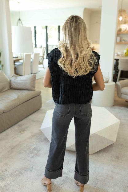 Vera Knit Vest - Black