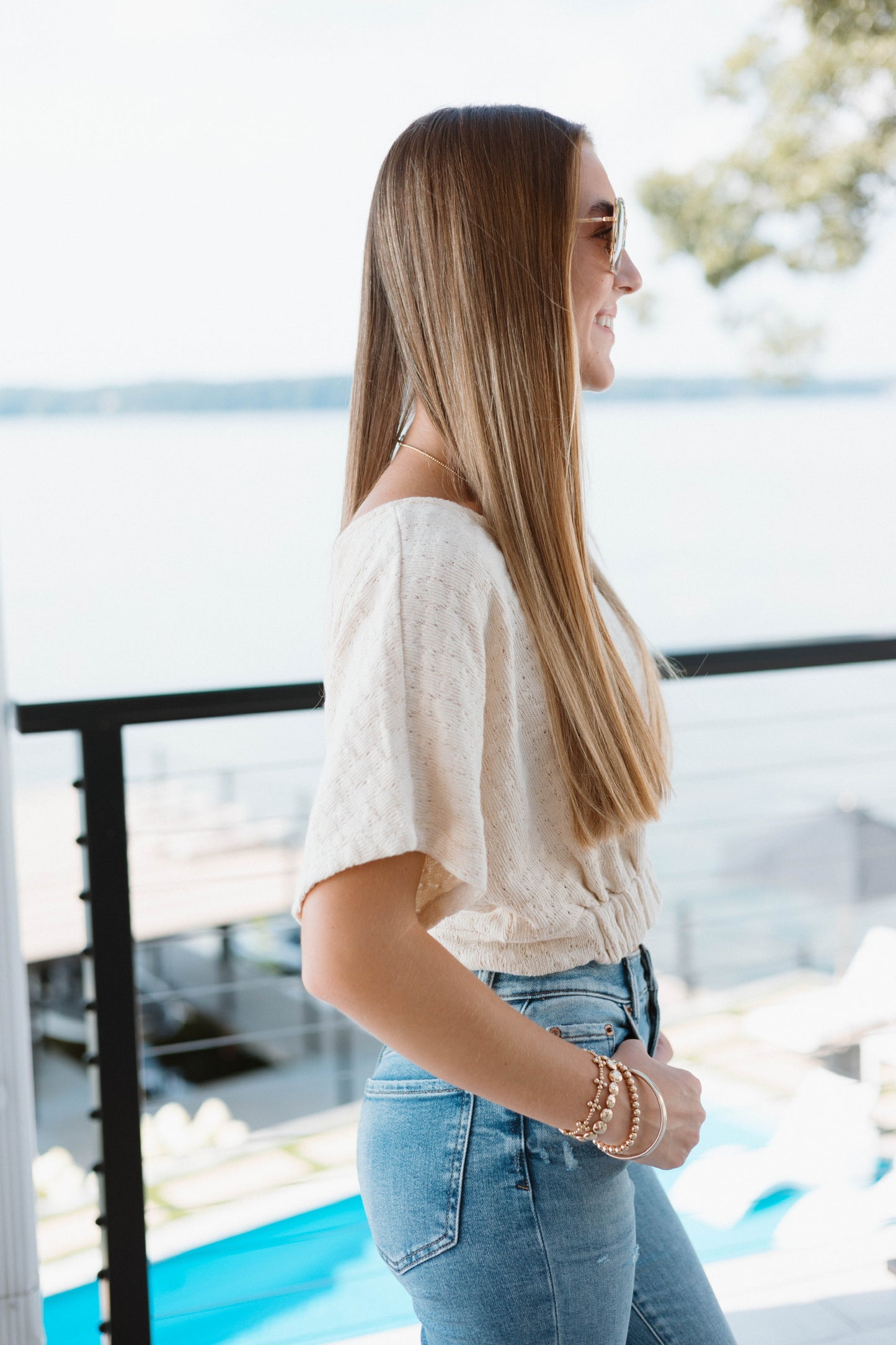 Janice Crop Top Knit - Ivory