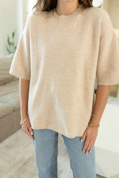 Margot Sweater Tee - Pearl Melange