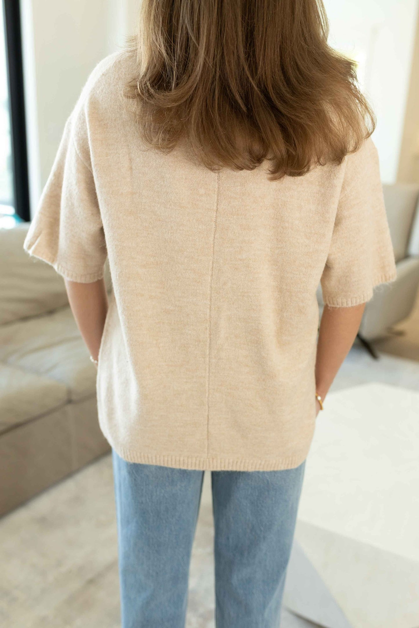 Margot Sweater Tee - Pearl Melange