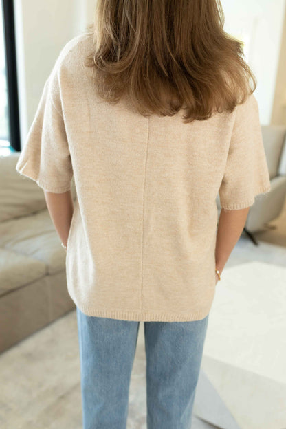 Margot Sweater Tee - Pearl Melange