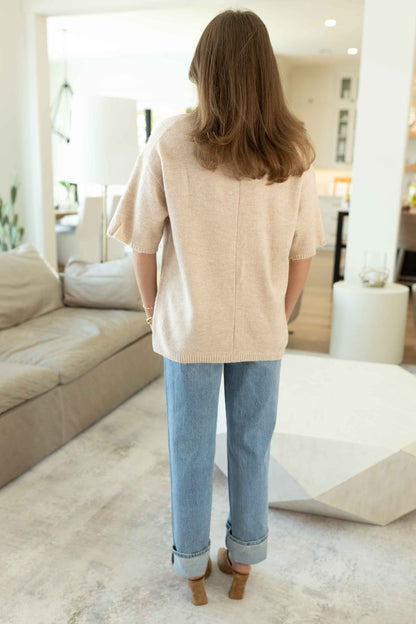 Margot Sweater Tee - Pearl Melange