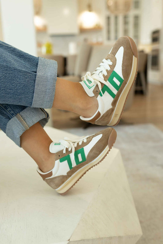 Back 70 - White Camel Green - Sneakers