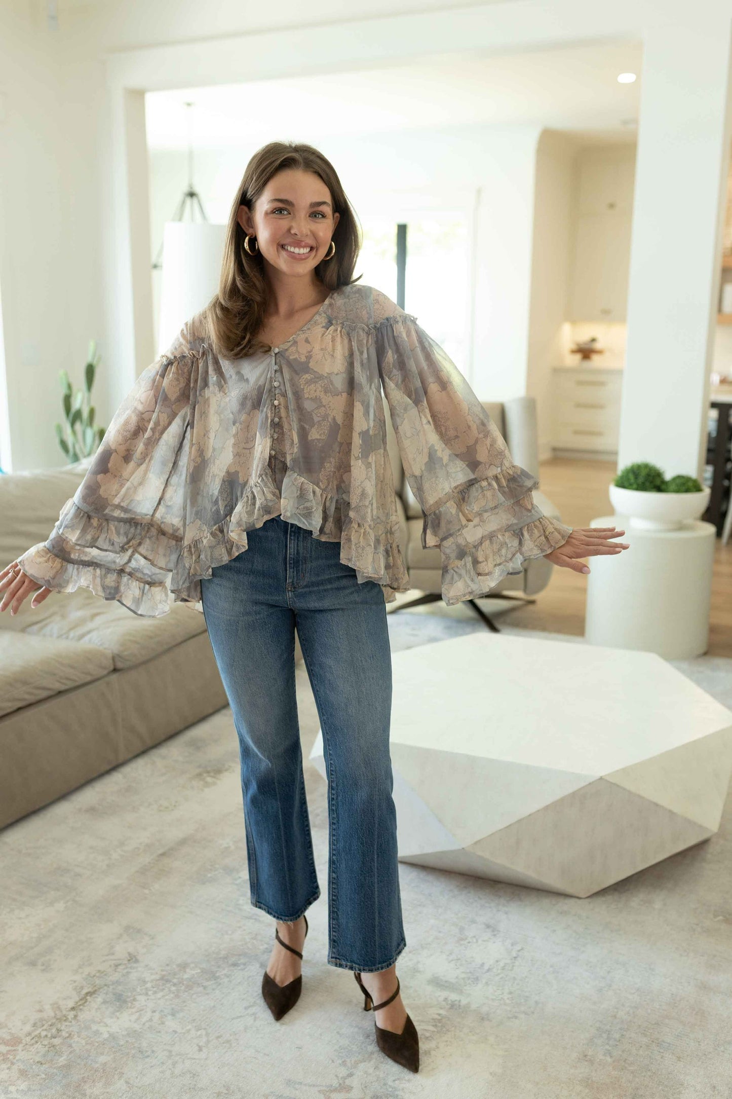 Day Dreaming Blouse - Stone Combo