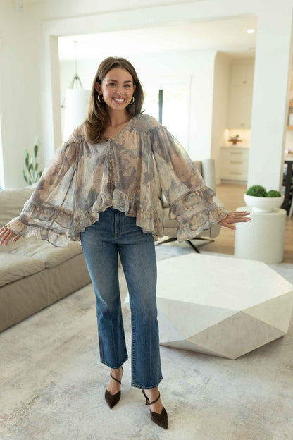 Day Dreaming Blouse - Stone Combo