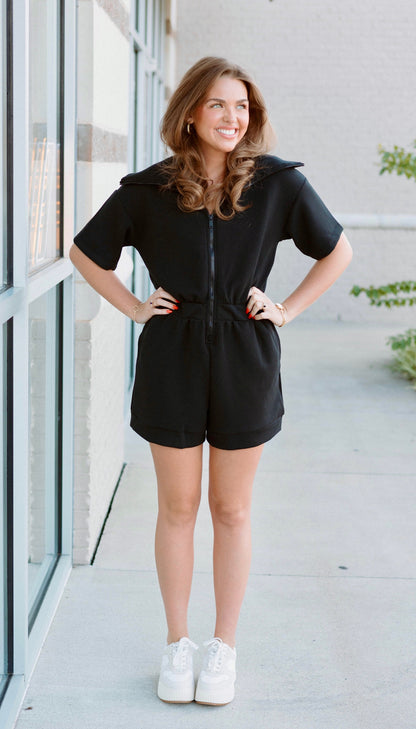 SS Full Zip Romper