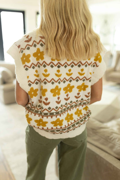 Kenzie Sweater Vest - Cream