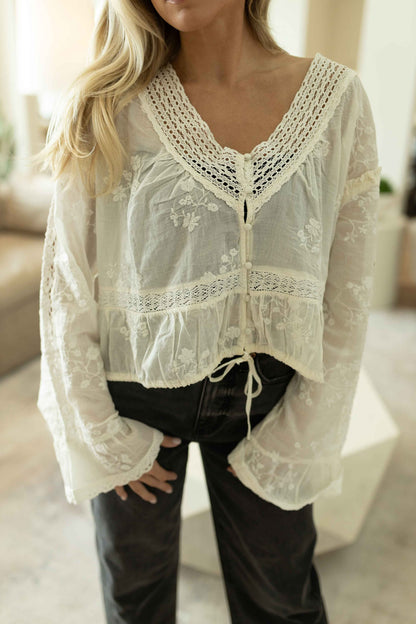 Sweet Love Blouse - Egret
