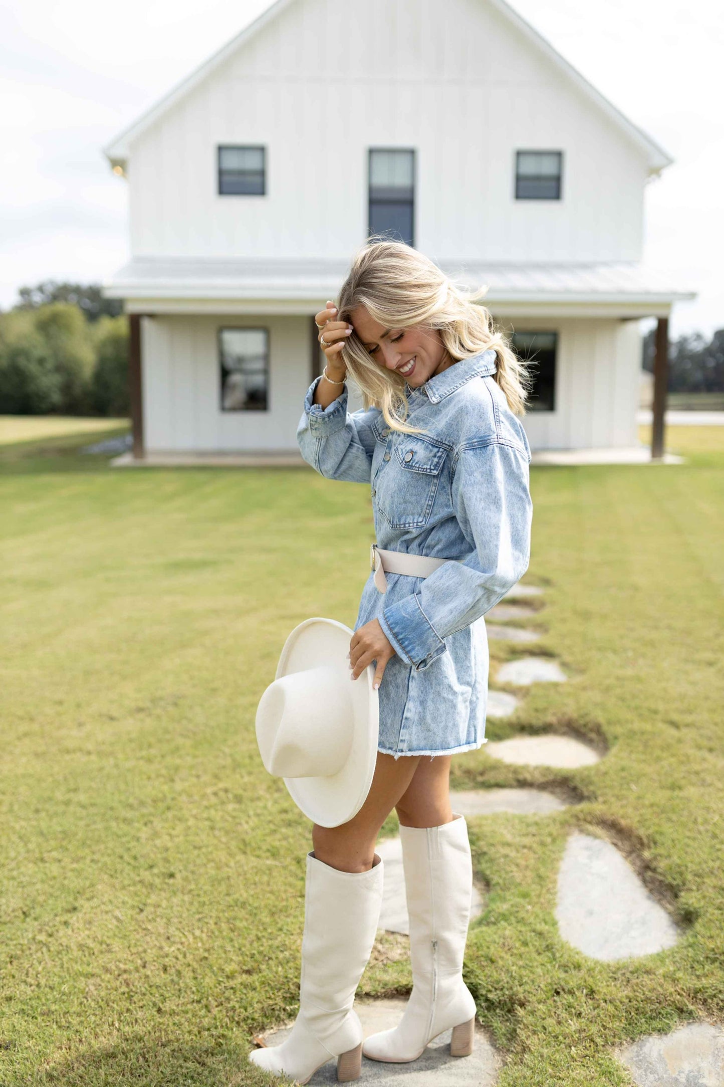 Daisy Washed Denim Romper