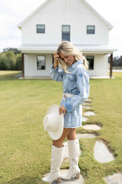 Daisy Washed Denim Romper