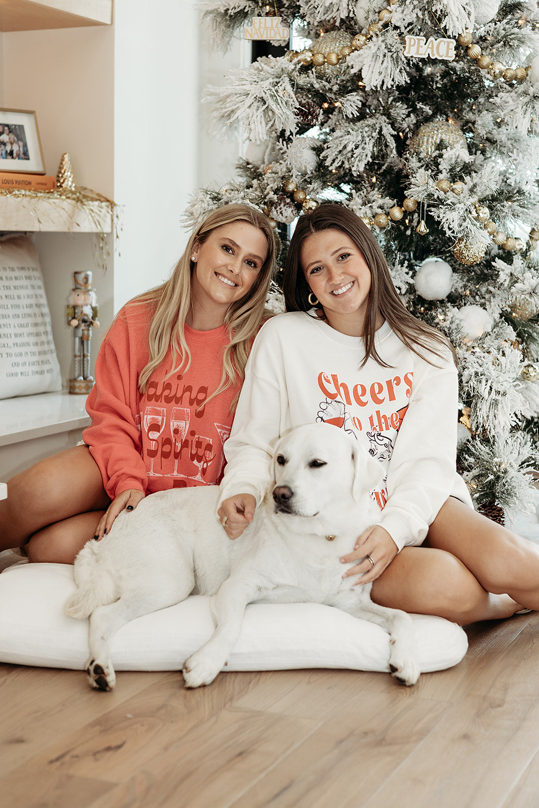 Cheers To The Naughty List Sweatshirt - Cozy Cream