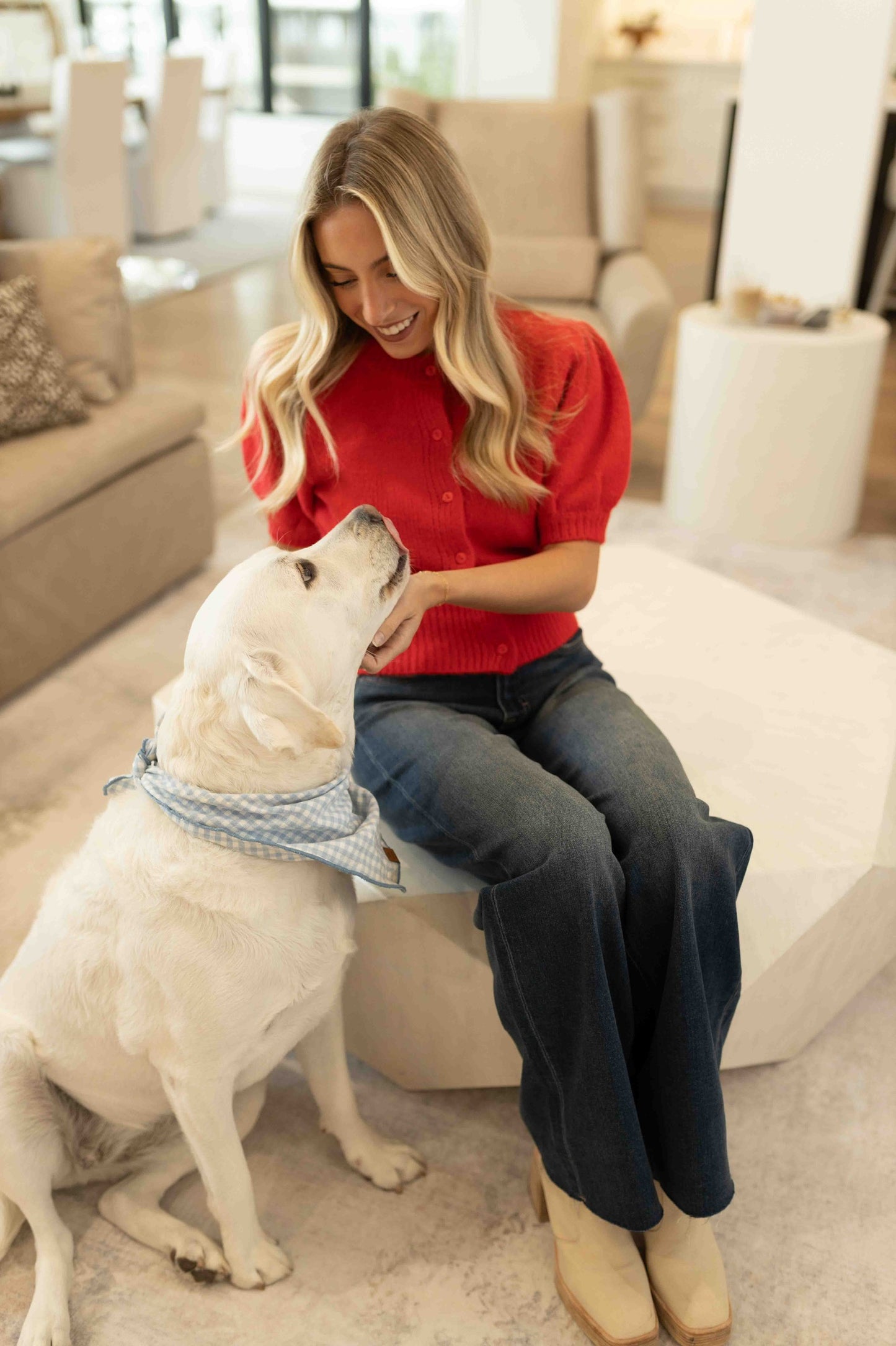 Tay Sweater Cardigan - Red