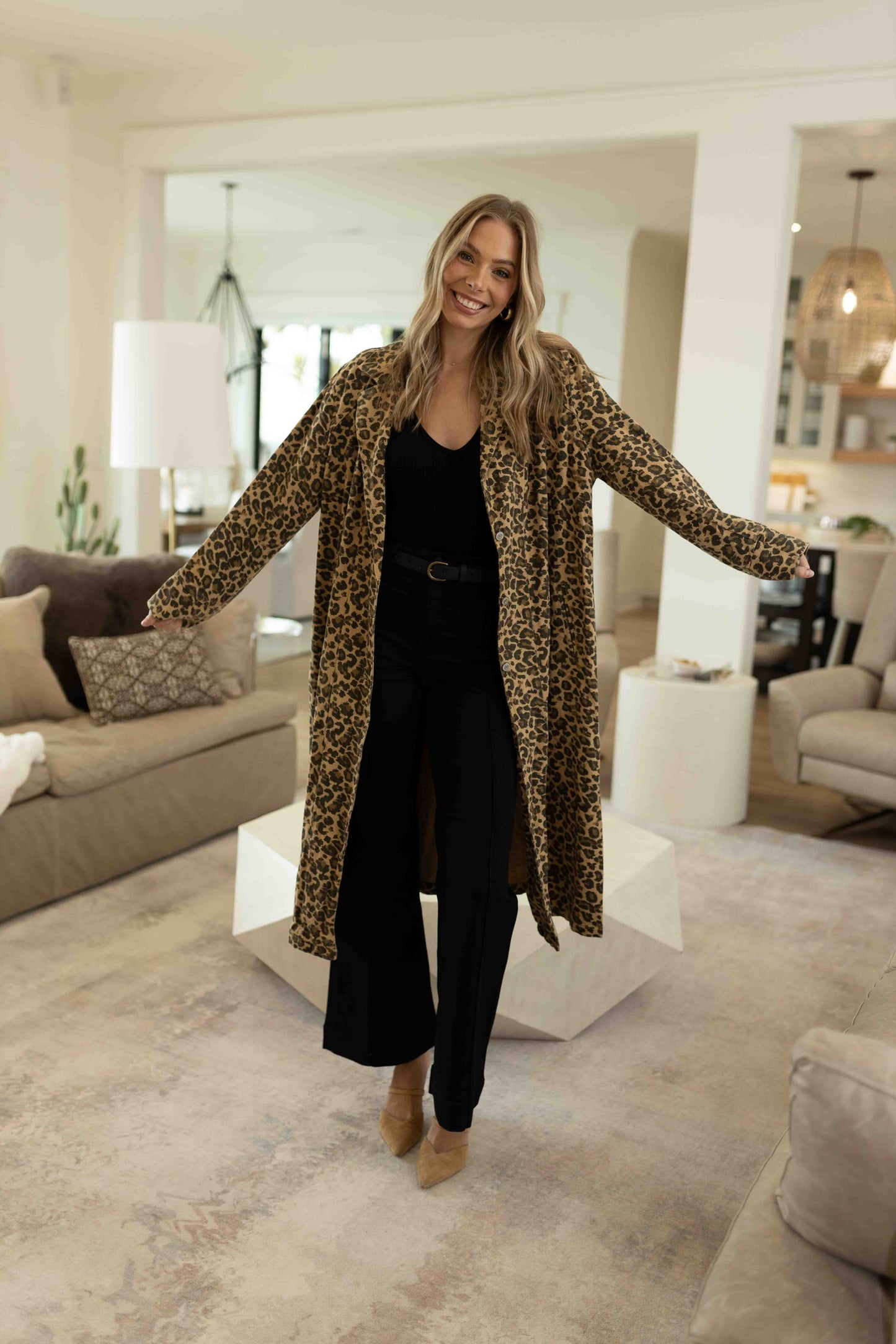 Kelly Duster - Leopard Denim