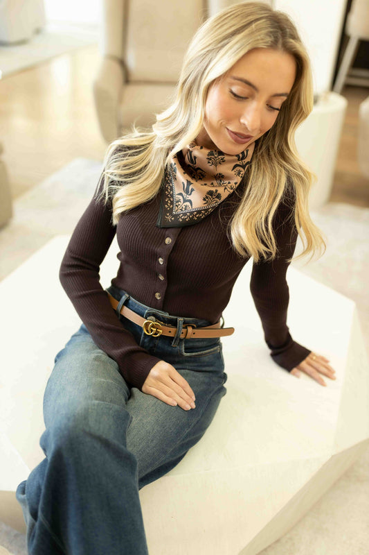 Kelsea Brown Sweater Cardigan