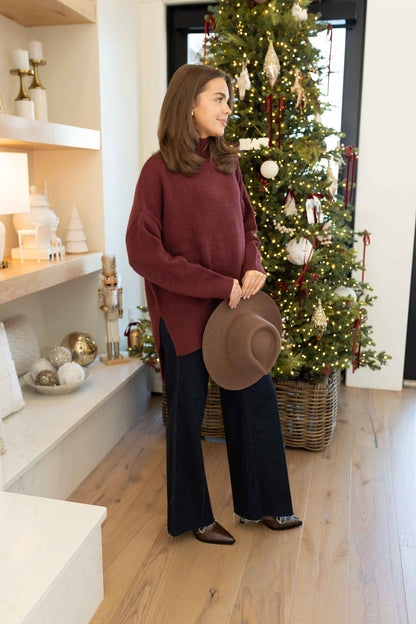 Mazzy Sweater - Cherry Lacquer