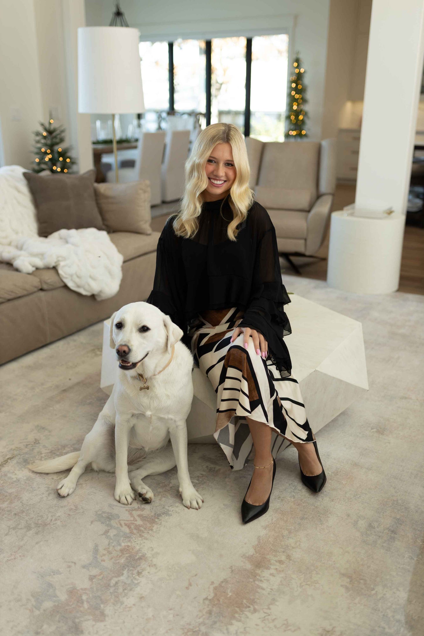 MM - Geometric Maxi Skirt