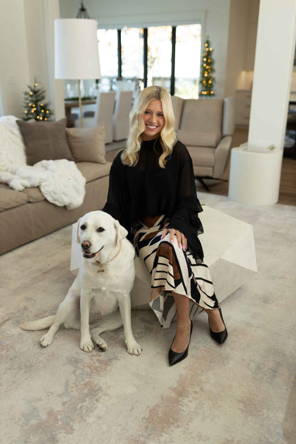 MM - Geometric Maxi Skirt