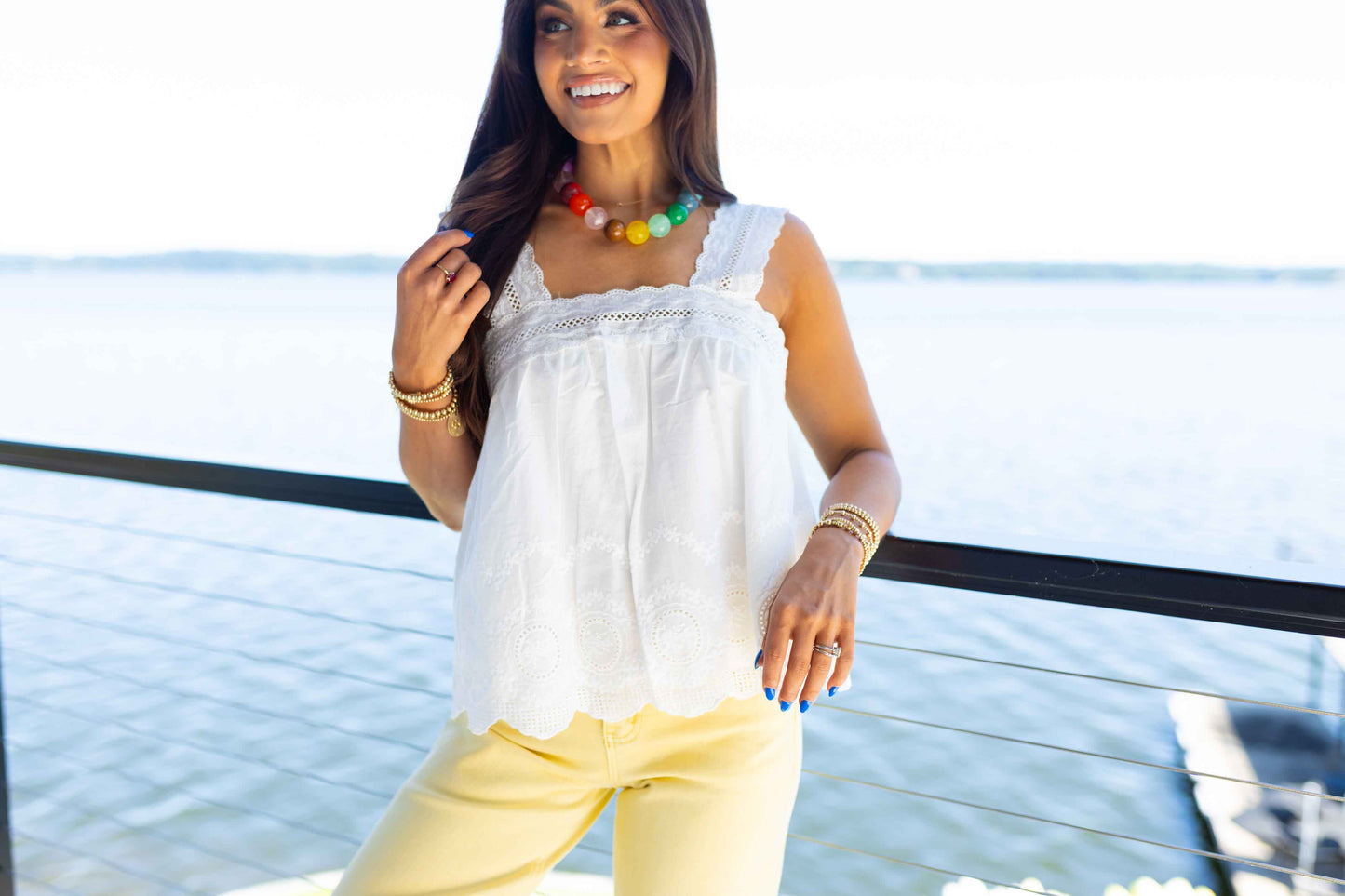 Summer Breeze Tank - White