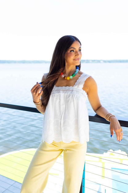 Summer Breeze Tank - White