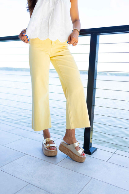 Vervet - Blaine Baby Yellow Wide Leg