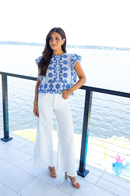 Anna Blue Blouse