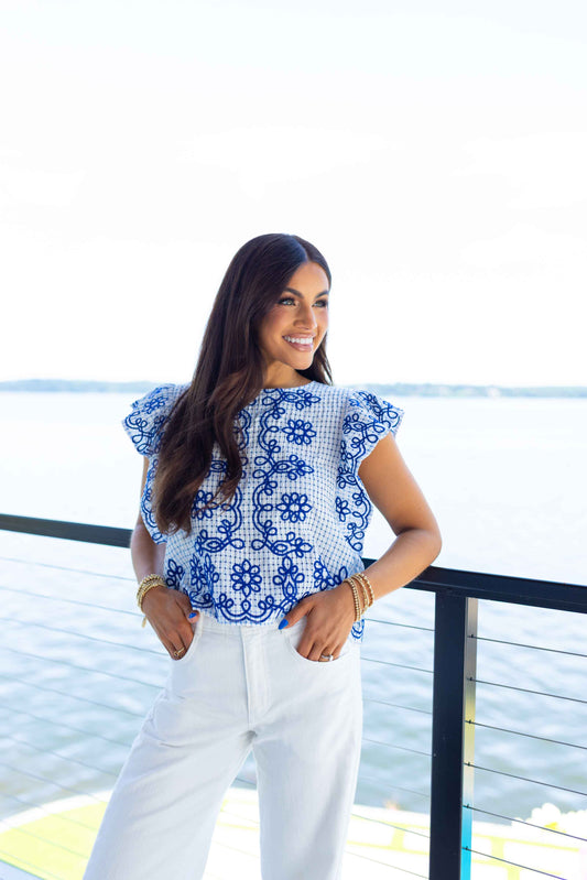 Anna Blue Blouse