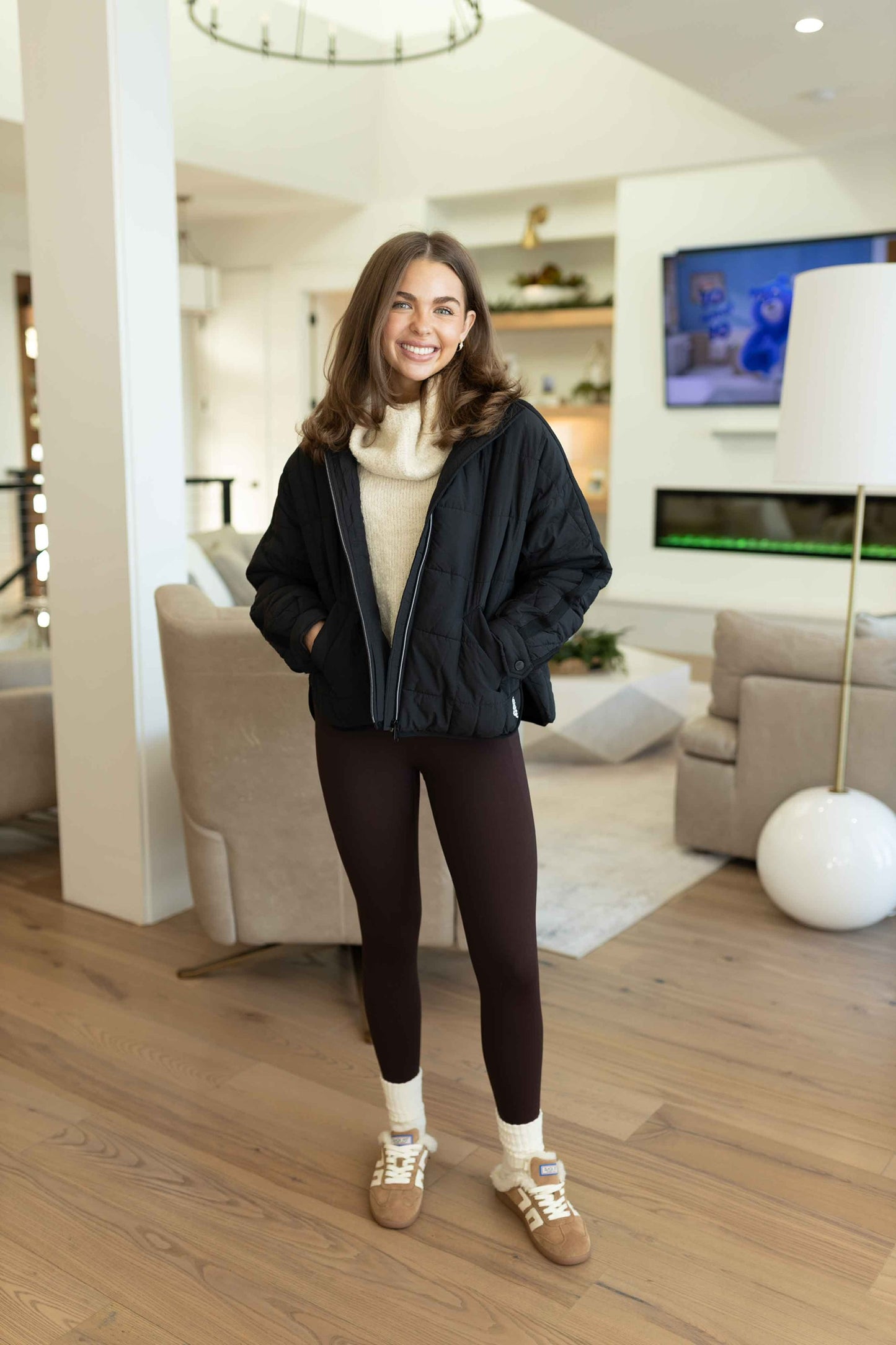 Pippa Packable Puffer Jacket - Black