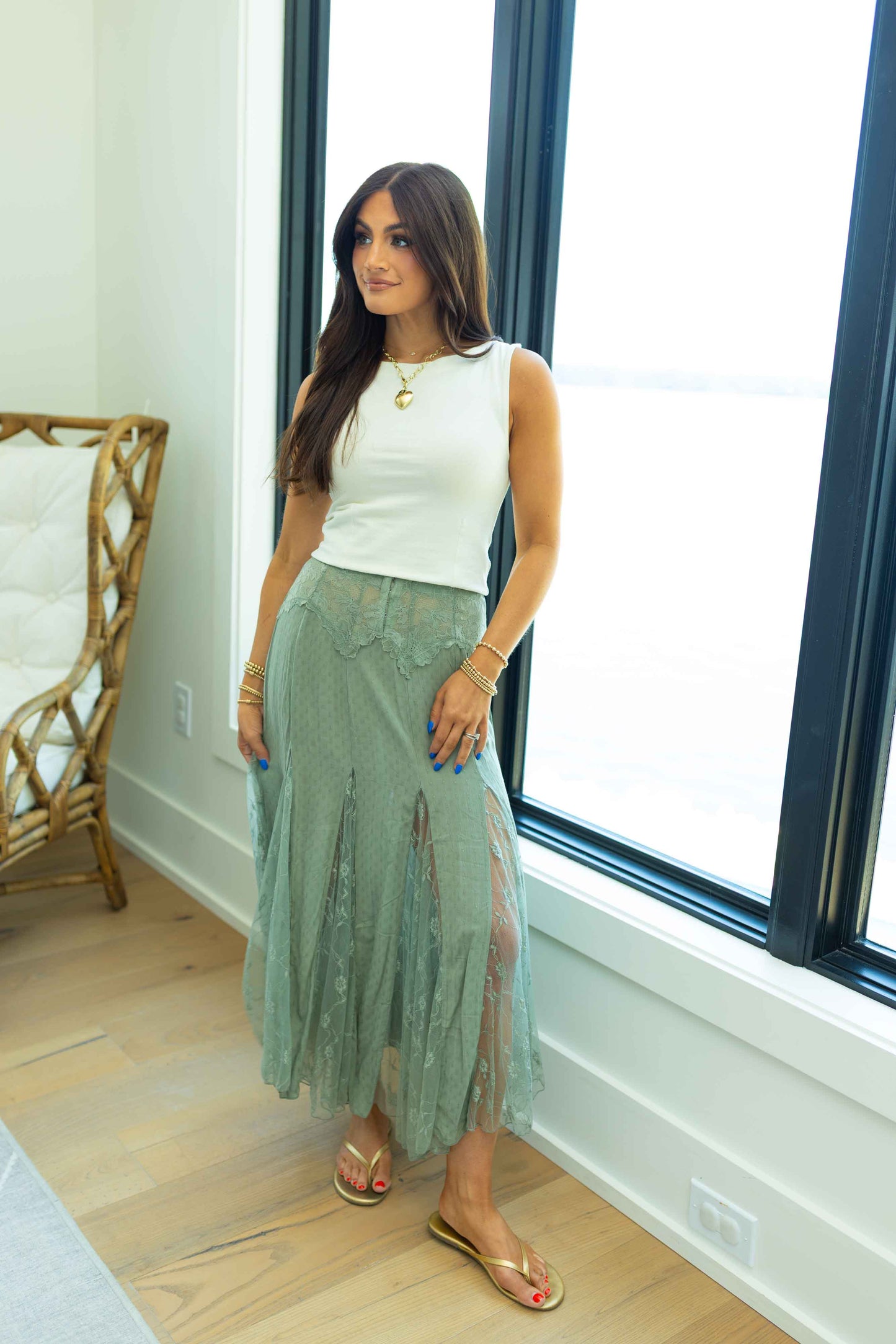 FP - Nice To Meet You Green Skirt