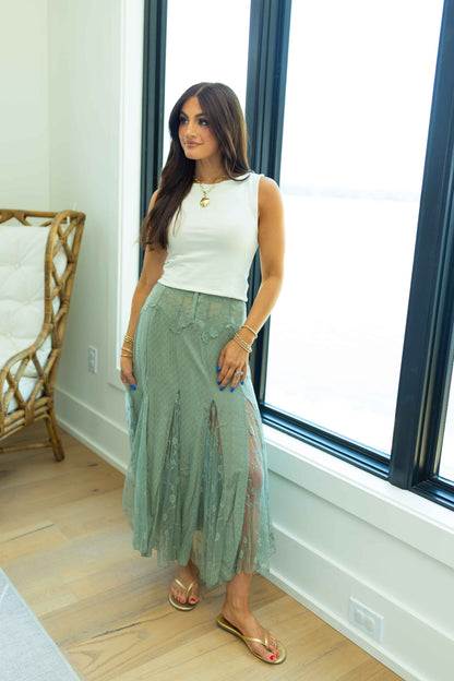 FP - Nice To Meet You Green Skirt