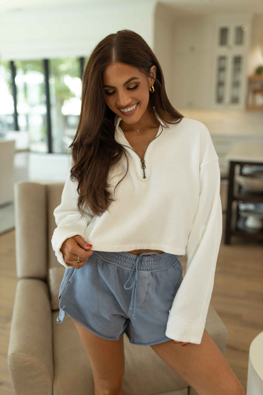 FP - Celeste Quarterzip - Clean Ivory