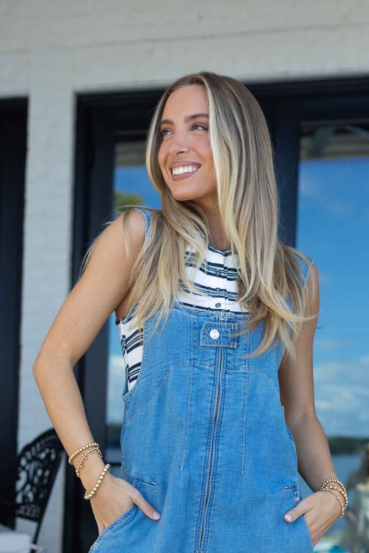FP - Jamie Henley Stripe - White Combo