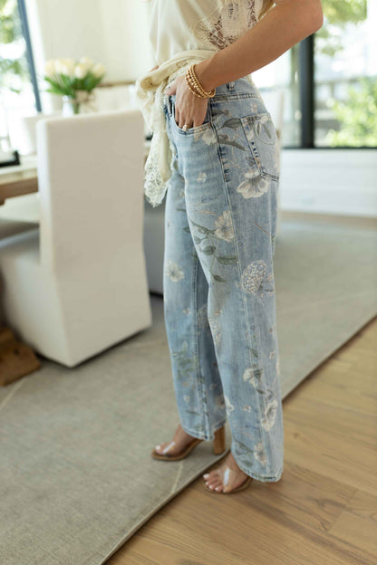 Charlotte Floral Jean