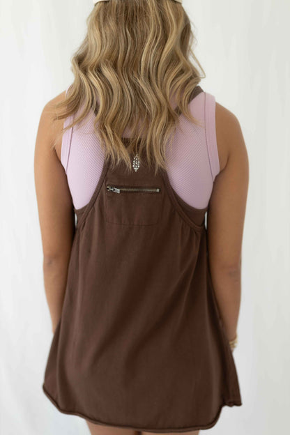 FP - Hot Shot Mini Dress- Brown