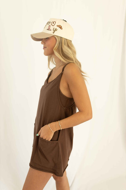FP - Hot Shot Mini Dress- Brown