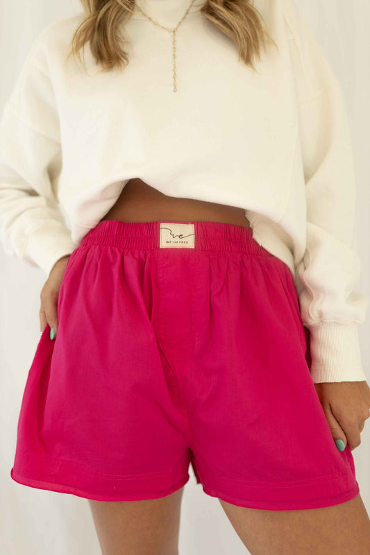 FP- Day to Day Solid Boxer- Pink Peacock