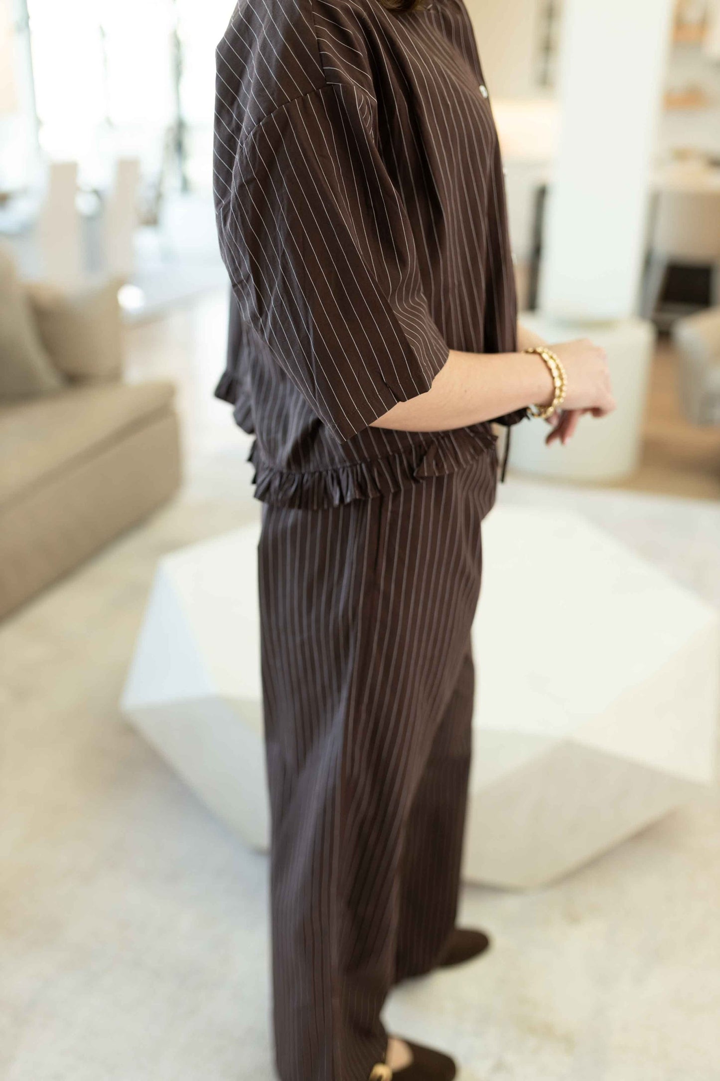 Ansley Set - Chocolate Stripe