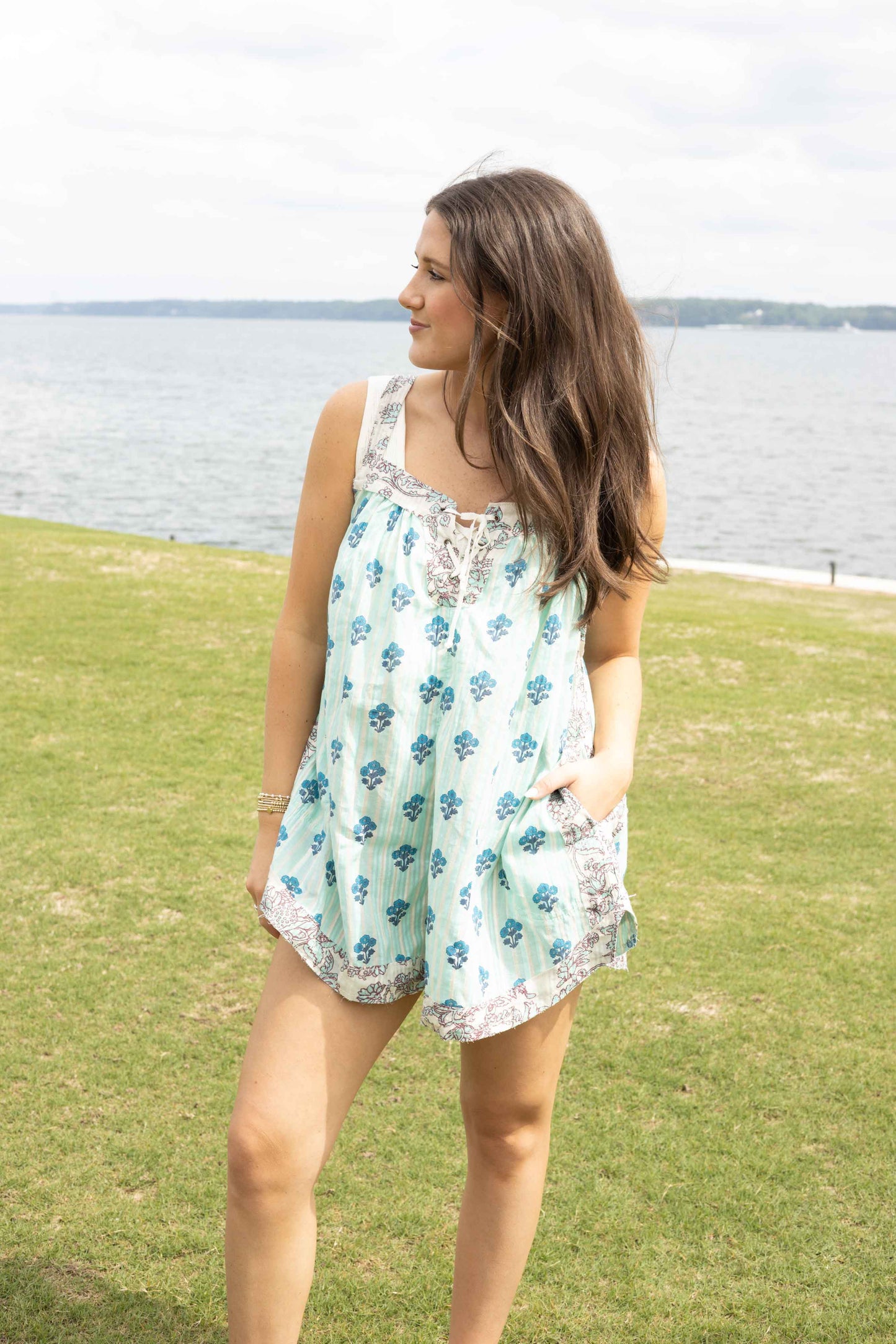 Free People Port AU Prince One Piece- Tea Combo