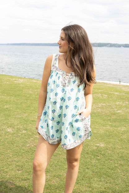 Free People Port AU Prince One Piece- Tea Combo
