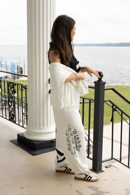 All Star Pant Logo - Ivory/Black