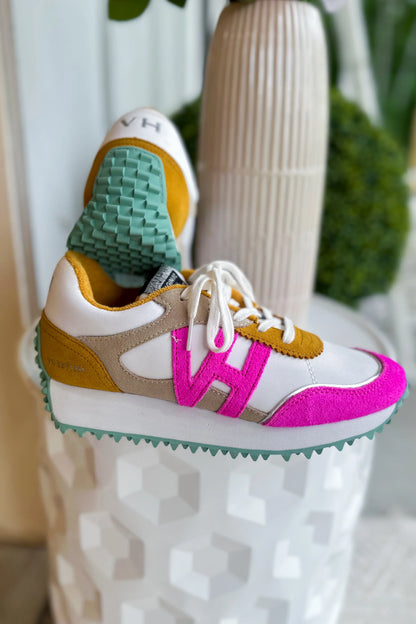 Vintage Havana - Cosmic 9 Sneaker - Mustard/Neon Pink