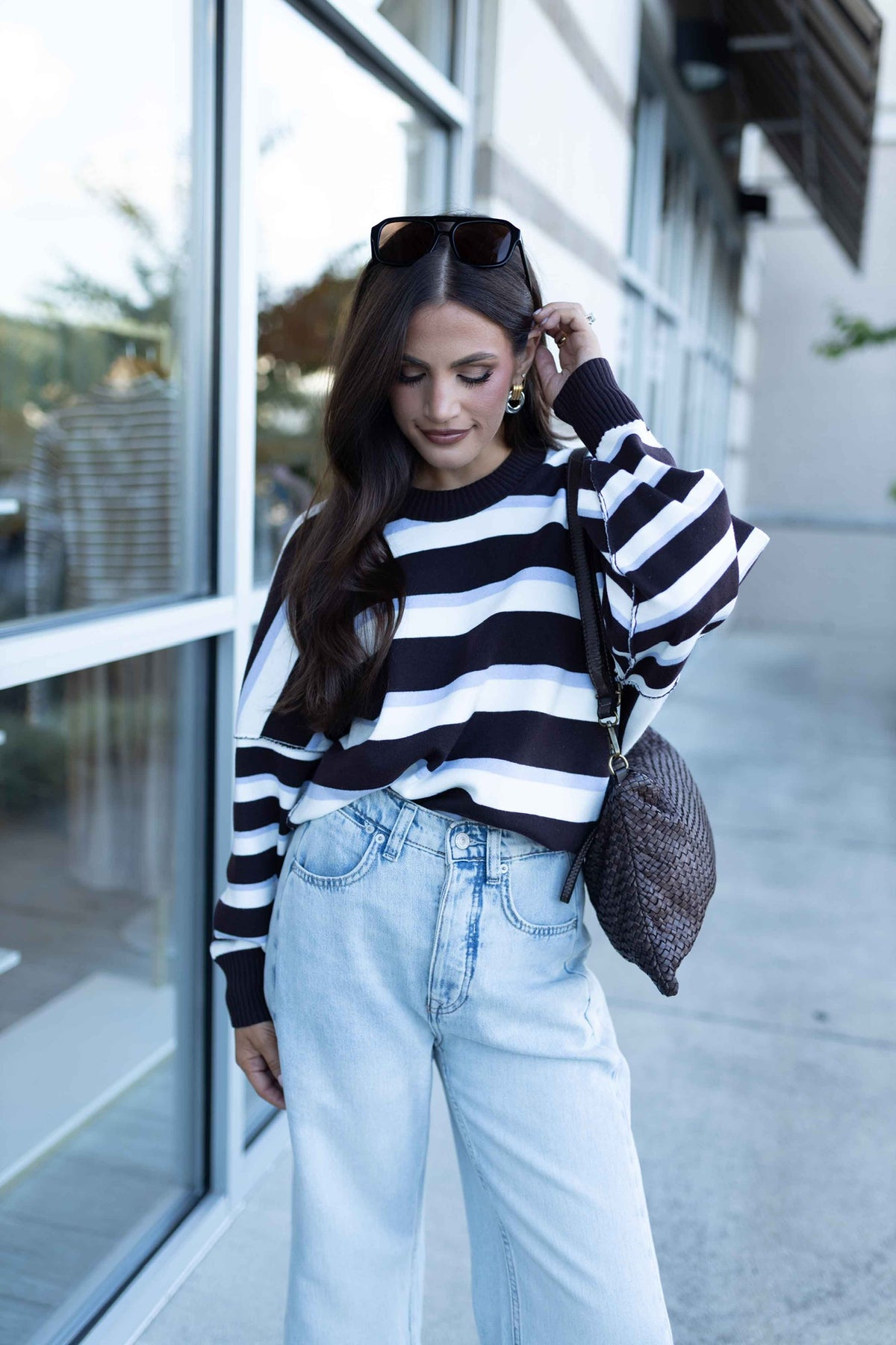 FP - Striped Alma Pullover - Chocolate Combo