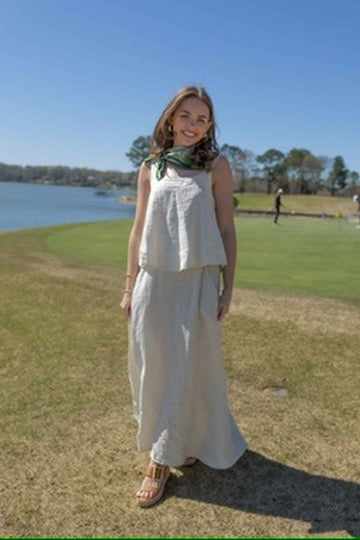 MM - Linen Maxi Skirt - Beige