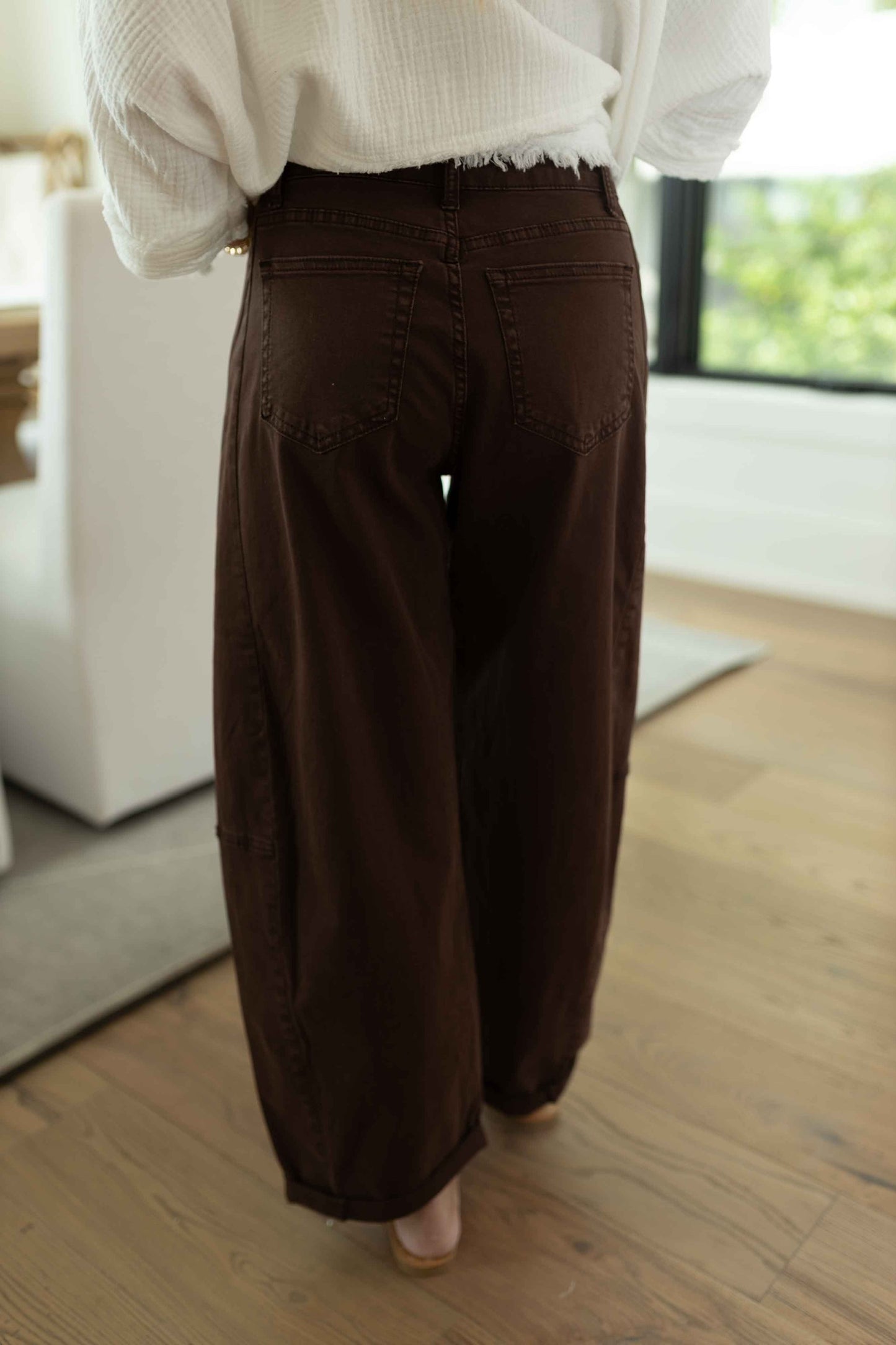 Brown Barrel Jeans