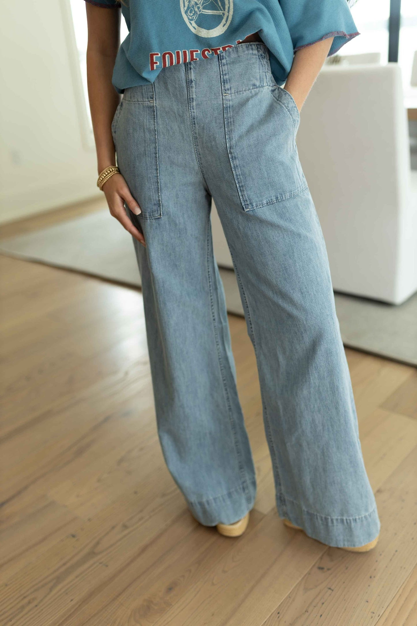 FP - Breezy Denim Pull On - Dusk