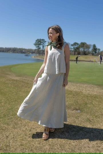 MM - Linen Maxi Skirt - Beige