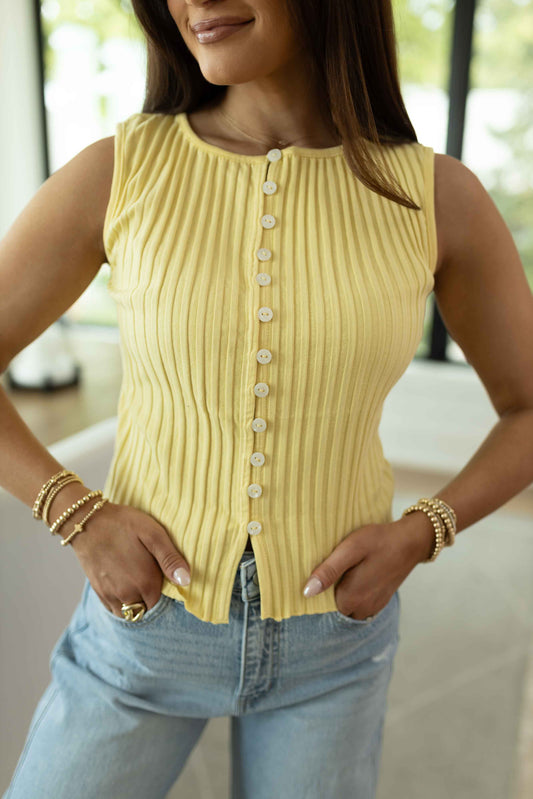 Tilly Vest - Mellow Yellow