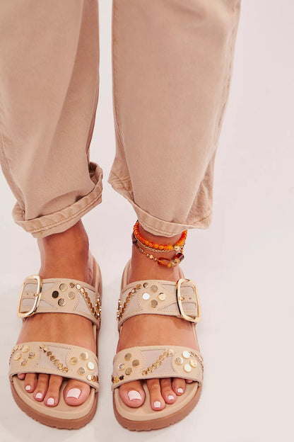 Free People - Revelry Studded Sandal - Plaster