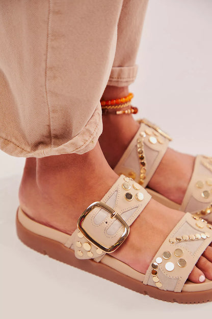 Free People - Revelry Studded Sandal - Plaster