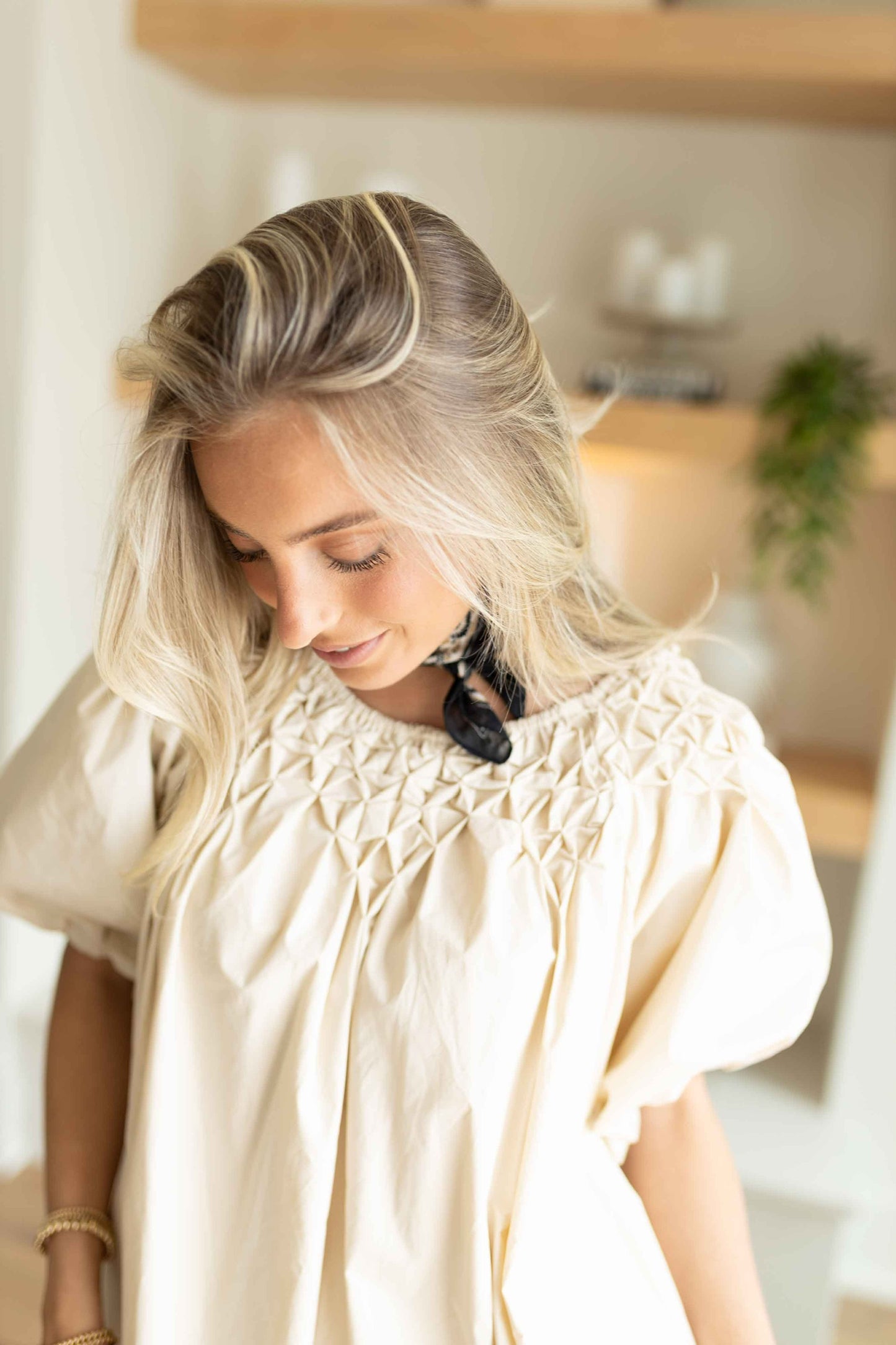 Abigail Poplin Mini Almond Dress