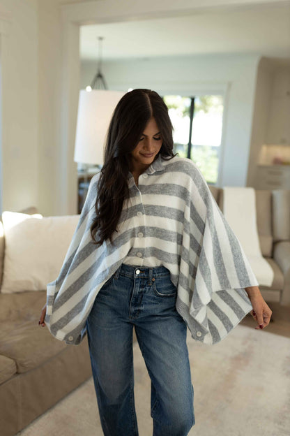 Stella Striped Poncho